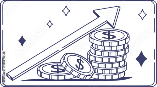 Business Graph Surrounded by Flames – Crisis Concept

