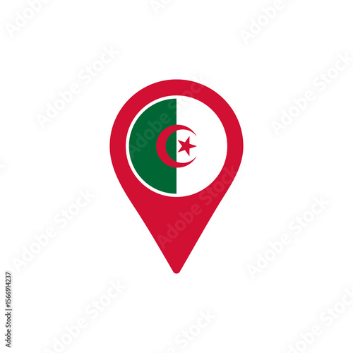 Free Download algeria flag location pin png country marker icon - GFXLoad