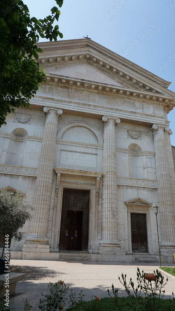 Obraz premium White historical church of San Nicolo in Verona.