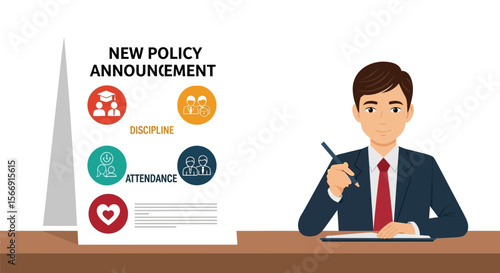 New policy announcement presentation for discipline and attendance rules