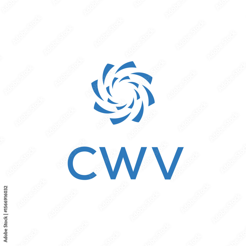 Obraz premium CWV logo design on white background.