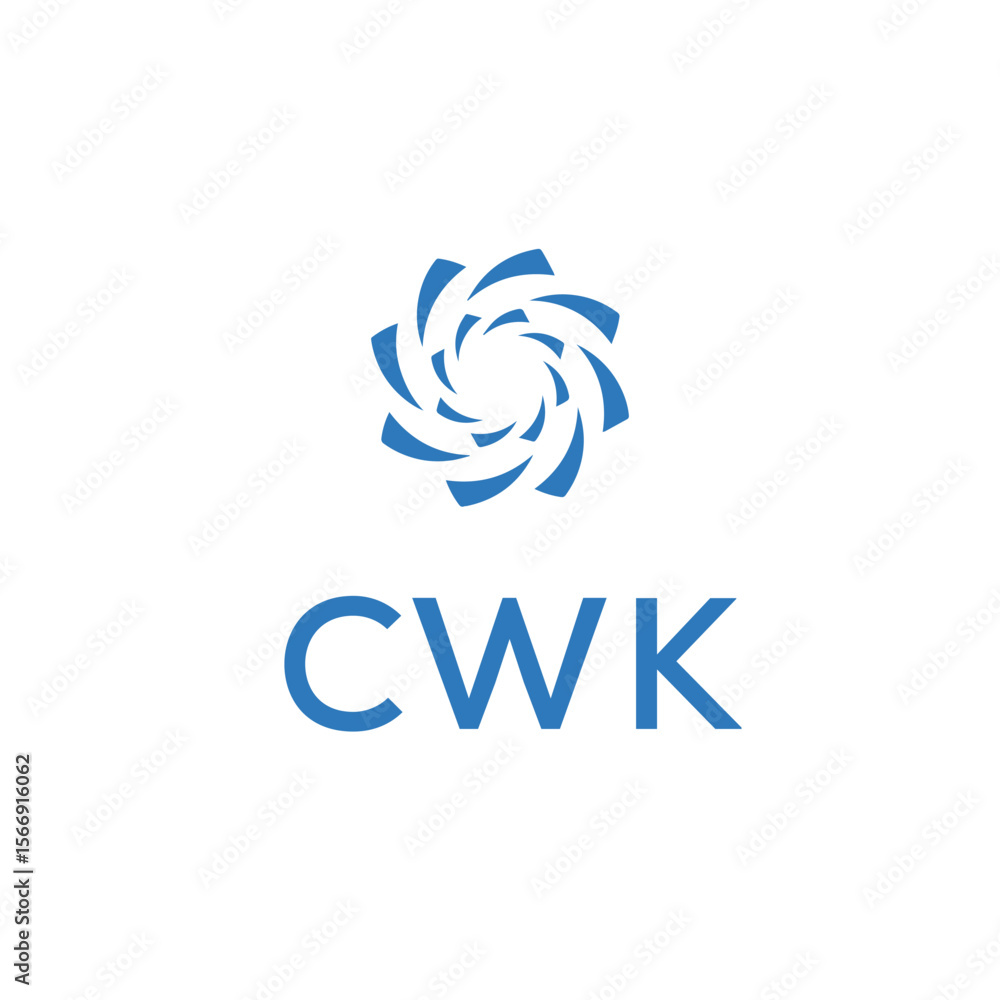 Fototapeta premium CWK logo design on white background.