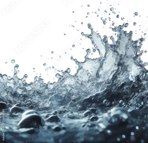 cristal clear water splash