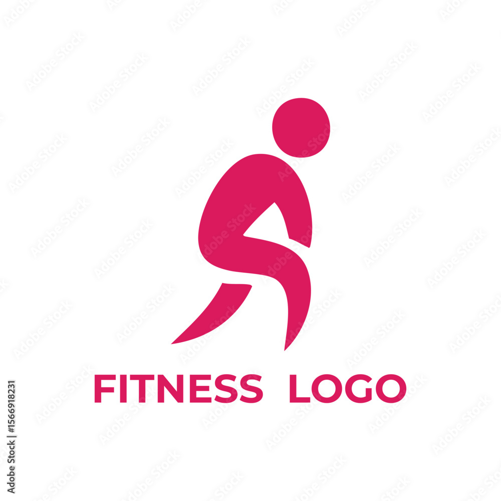 Obraz premium Fitness company logo