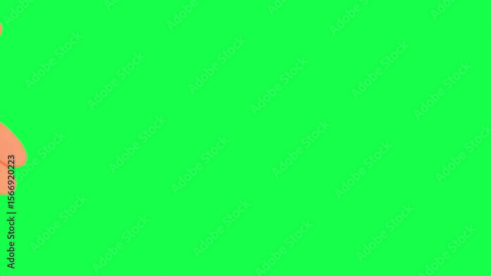 Colorful handshake illustration animation, transparent 4K video, green screen Colorful handshake illustration animation, transparent 4K video, green screen