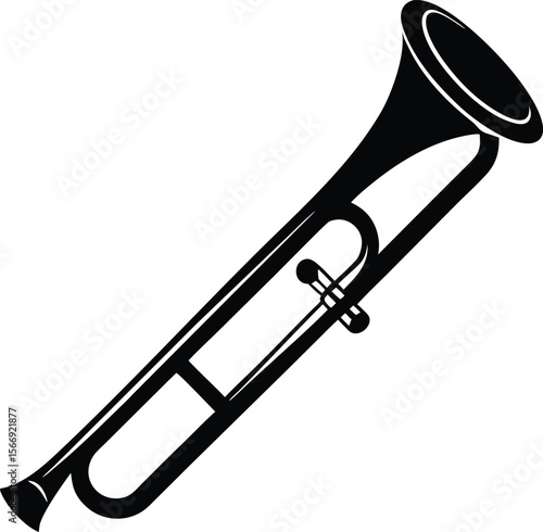 trombone on white background.eps