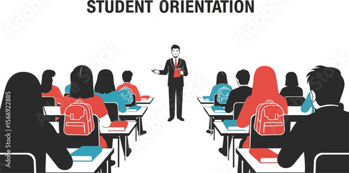 Student orientation presentation college university classroom learning event