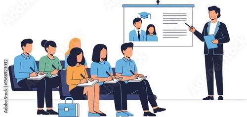 Business training seminar workshop conference presentation education concept