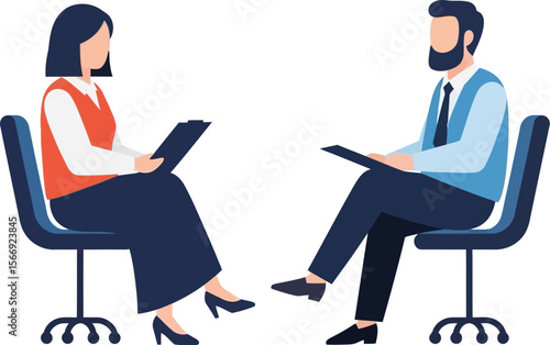 Job interview illustration hiring process candidate selection recruitment