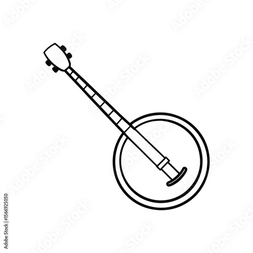 banjo line art