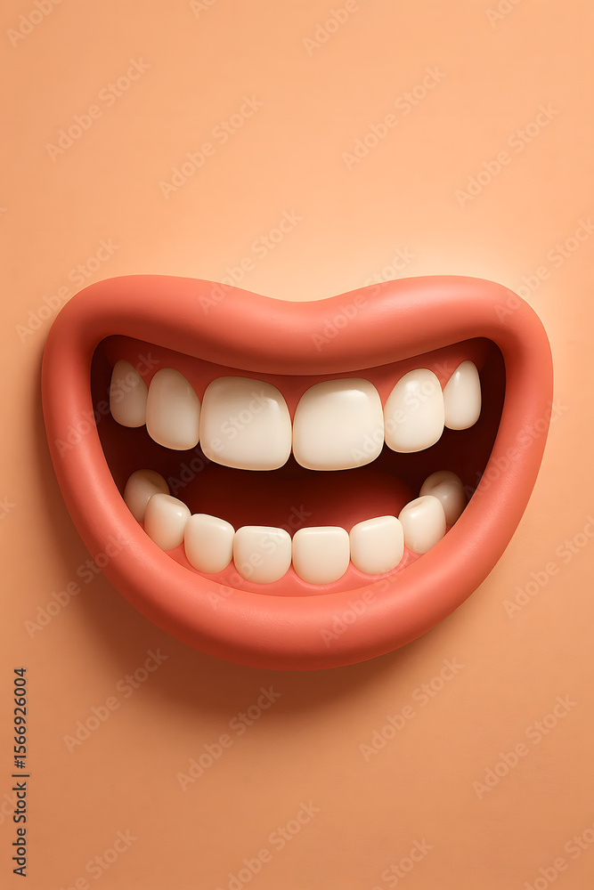 Naklejka premium Smile of teeth