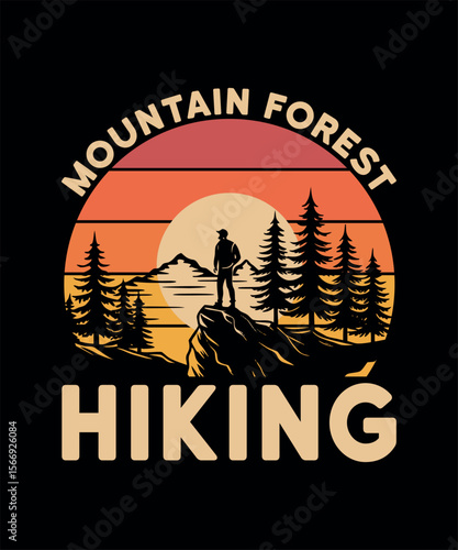 Hiking T-shirt Design