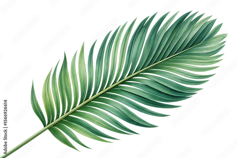 Fototapeta premium Transparent PNG available tropical nature green palm leaf Generated AI