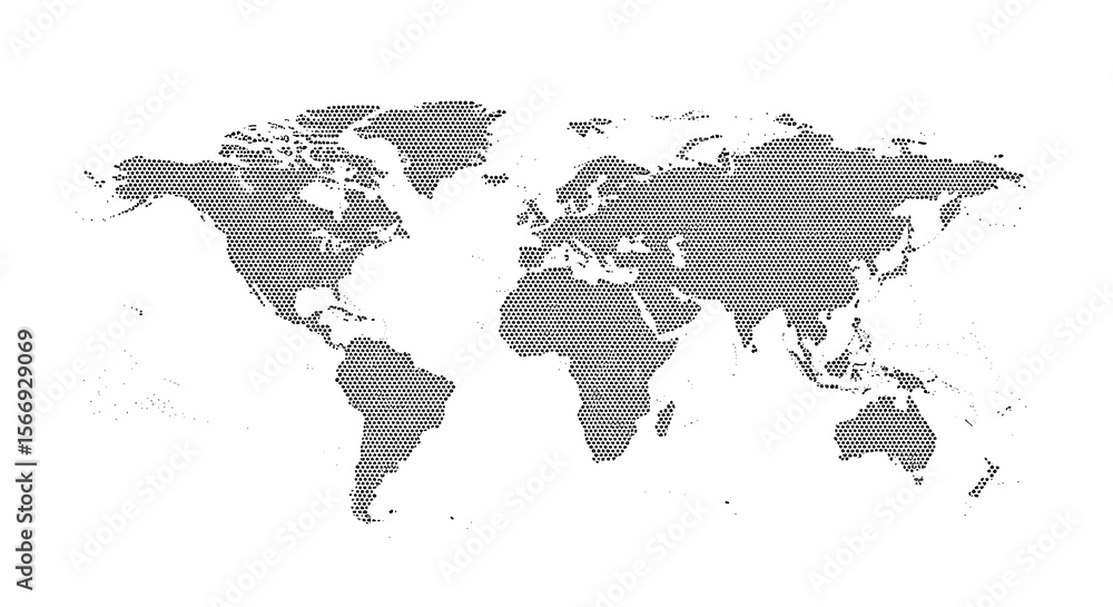 Naklejka premium Gray world map illustration