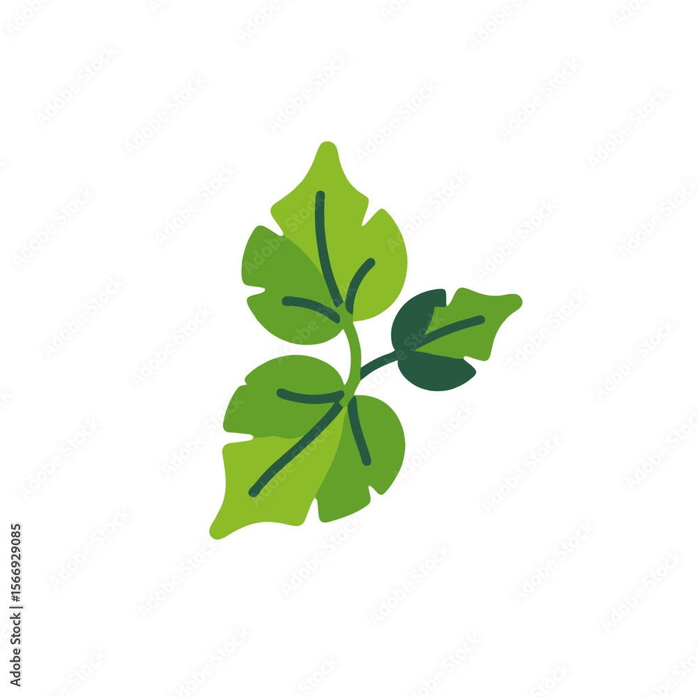Obraz premium Green Leaves Illustration-Natural Plant Design-Botanical Art for Backgrounds-Leafy Pattern Image-Eco Friendly Concept Art-Fresh Foliage Graphic-Nature Inspired Design Element