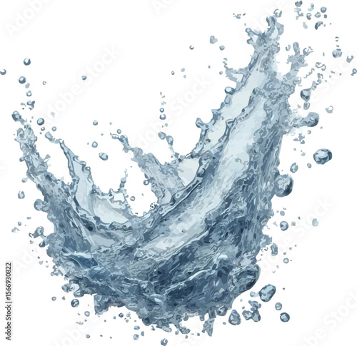 cristal clear water splash