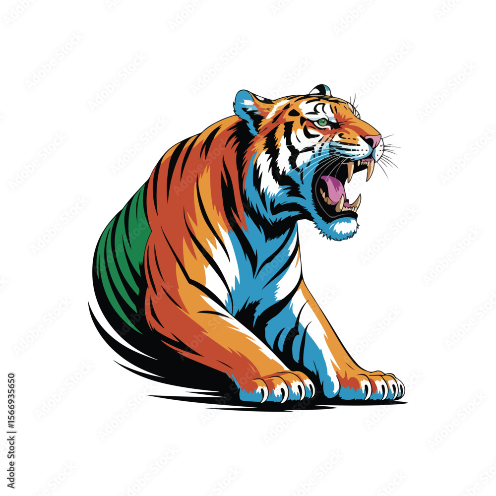 Tiger on white background Tiger on white background