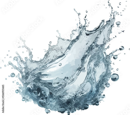 cristal clear water splash