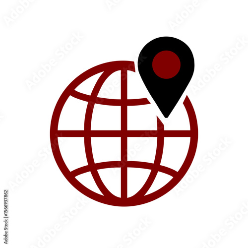 Globally located: a stylized graphic depicting the earth, marked with a prominent location pin, signifying global reach and pinpoint accuracy.
