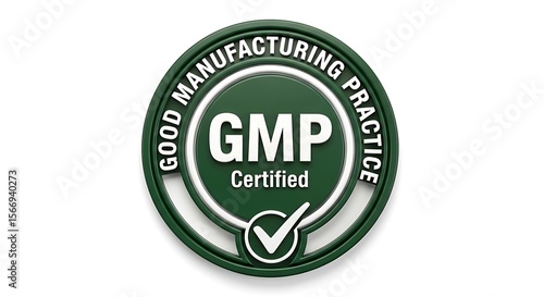 Gmp certified badge representing good manufacturing practice compliance