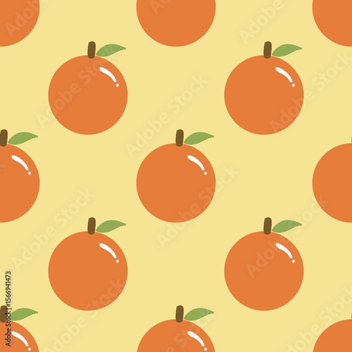 Seamless Orange Fruit Pattern – Minimalist Citrus Background