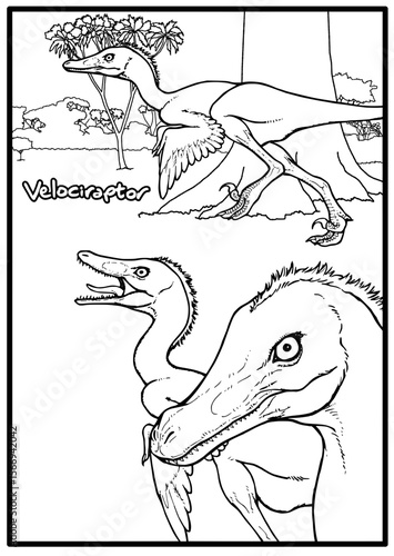 Velociraptor Coloring Page