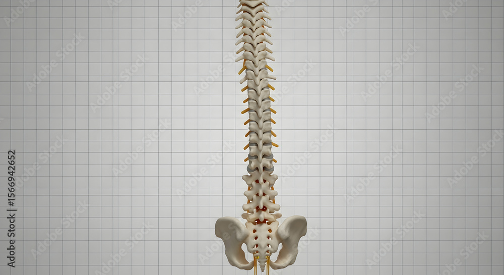 Fototapeta premium Human spine anatomy illustration