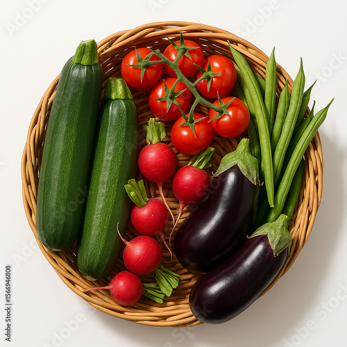 basket with vegetables