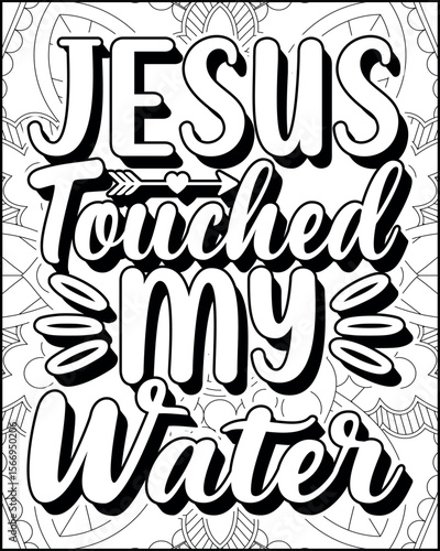 Bible Verse Quote Coloring Page for Adults. Christian Quote Coloring Page