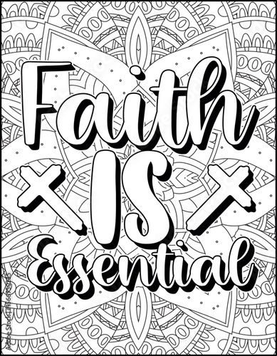 Bible Verse Quote Coloring Page for Adults. Christian Quote Coloring Page