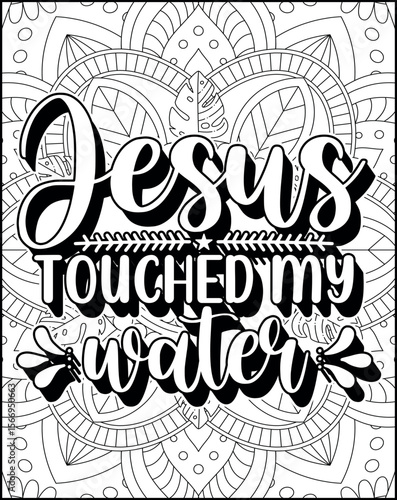 Bible Verse Quote Coloring Page for Adults. Christian Quote Coloring Page