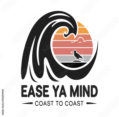 Ease Ya Mind-Coast to Coast- silhouette vector illustration
