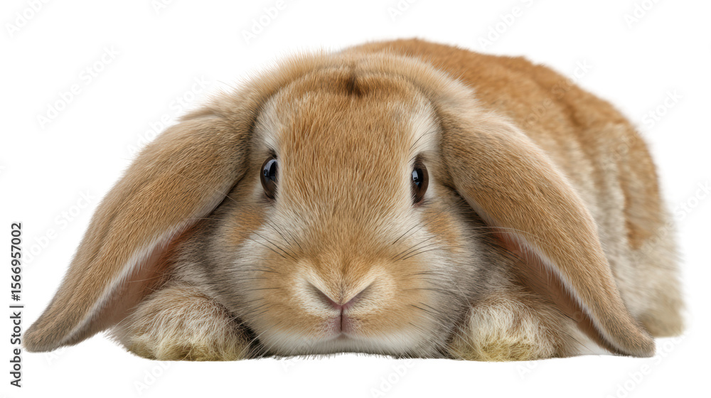 Cute brown rabbit resting peacefully on a white isolated background. Cute brown rabbit resting peacefully on a white isolated background.