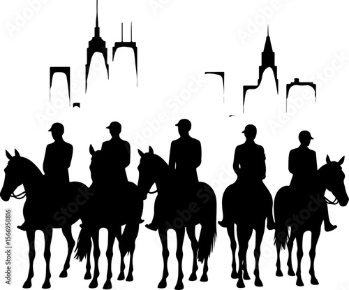 Horse Racing  Action Finish Line Silhouette vector bundle