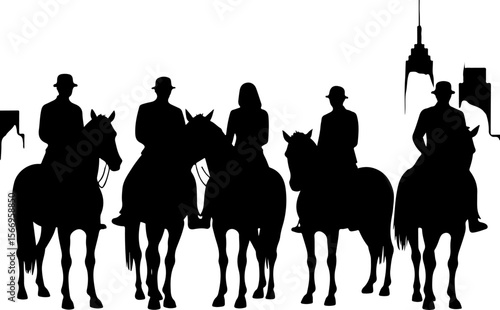 Horse Racing  Action Finish Line Silhouette vector bundle