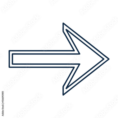 Free Download Arrow pointing right icon in outline style - GFXLoad