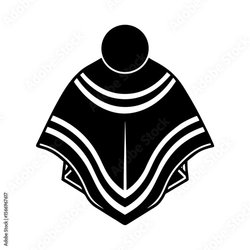 poncho icon silhouette on white background (1).svg