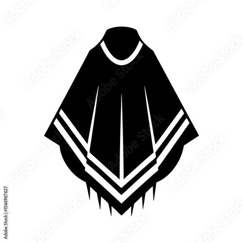 poncho icon silhouette on white background (2).svg