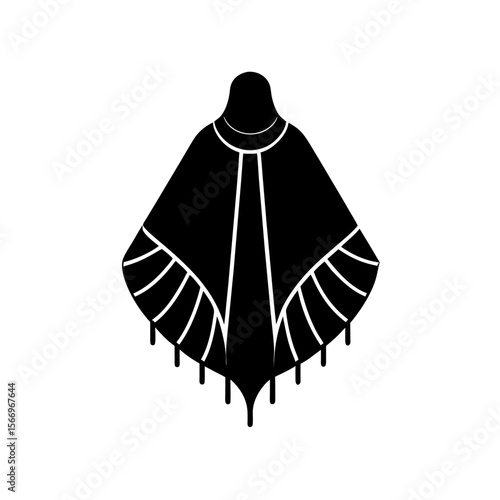 poncho icon silhouette on white background (3).svg