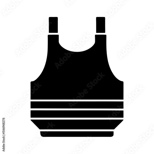 tank top icon silhouette on white background.svg