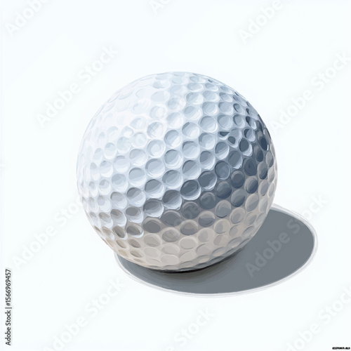 golf ball isolated in White Background, golf ball vector, Flat lay vector illustration