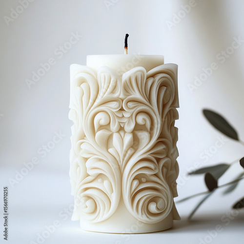 candle on a white background