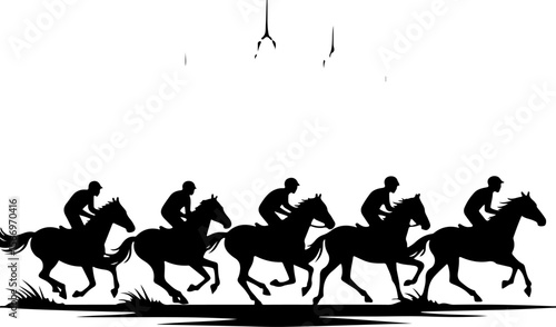 Mountain Ridershorse riding, mountain vector bundle