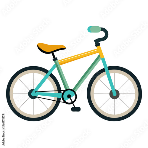 bicycle on white background