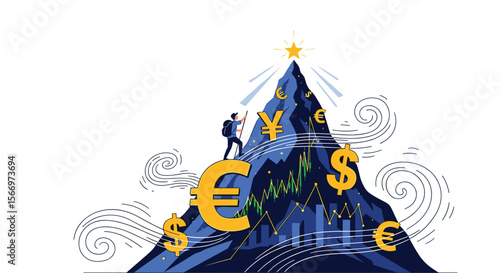 Reaching financial summit success through global currency growth and investment strategies for a prosperous future