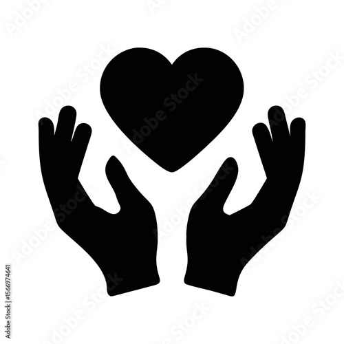 Wallpaper Mural Hands holding a heart in symbol of love care or support Torontodigital.ca