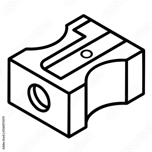 Pencil sharpener. manual stationery tool for sharpening pencils in schools, offices, and art studios. Represents education, creativity, drawing, and writing. 