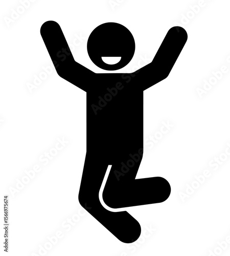 Jumping happy person, joy, achievement, celebration, energy boost, success, and positive emotion