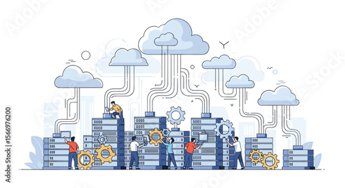 Modern cloud computing infrastructure and data management systems for business growth