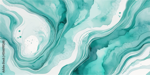 Blue abstract background with a flowing water texture and silken wave patterns